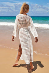 Circle Lace Drawstring Elegant Beachwear