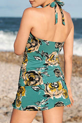 Revneu  Floral Print On-trend Tankini Dress