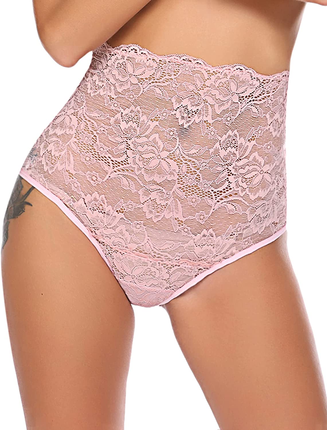 Avidlove Underwear Invisible Seamless Hipster Lace Underwear Full Coverage Panties